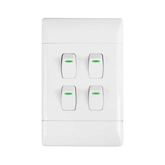 CBI Light Switch 4Lever 1Way 2x4 L125-P