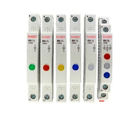 MCE INDICATOR LIGHT GREEN DIN RAIL 9MM